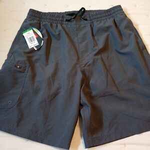 **NWT** Charcoal Gray Elastic Waist Short, UPF 50+, Size M